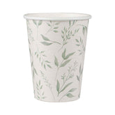 White & Green Botanical Cups 8pk